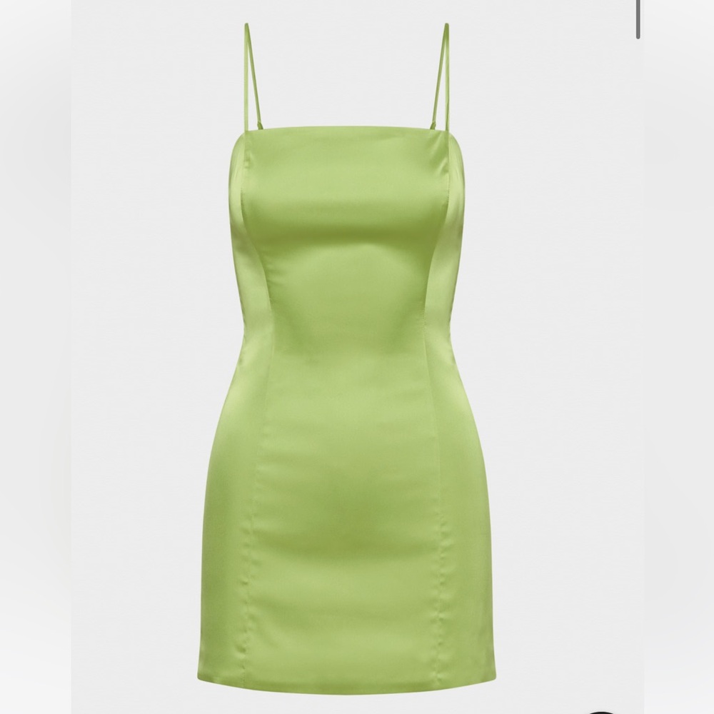 Green mini dress